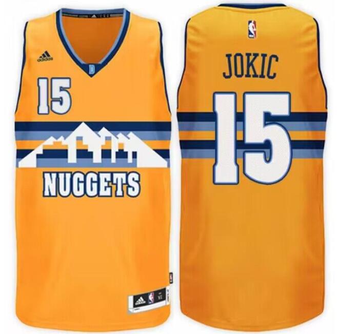 Men's Denver Nuggets Active Player Custom Gold 2016-17 Swingman Stitched Basketball Jersey Men's Denver Nuggets Active Player Custom Gold 2016-17 Swingman Stitched Basketball Jersey